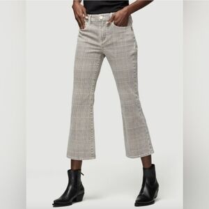 FRAME Le Crop Mini Boot Plaid Jeans Size 26